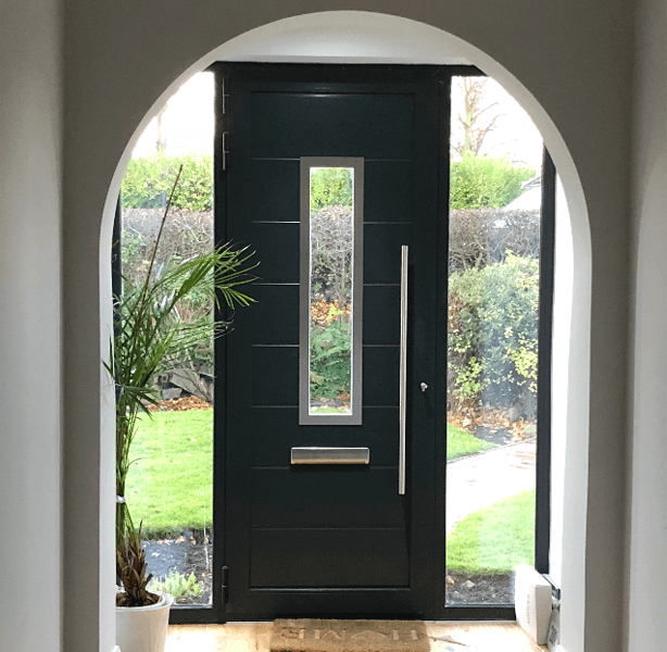 black composite door interior
