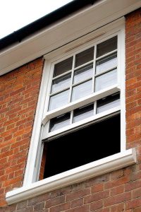 white sliding sash window