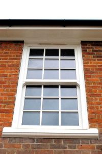 white sliding sash window